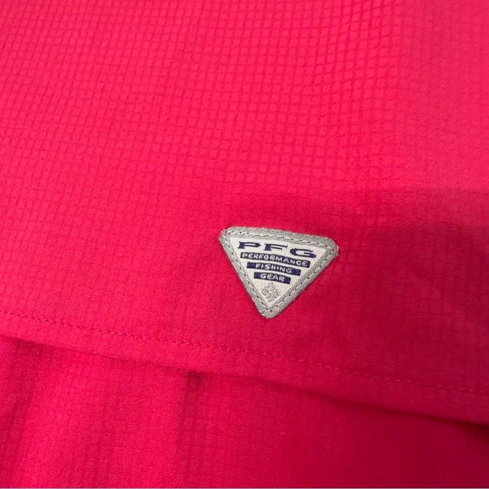 Women's Columba PFG Vented Fishing Shirt Size XL Roll-Tab Sleeves Snaps Pink - Picture 13 of 13